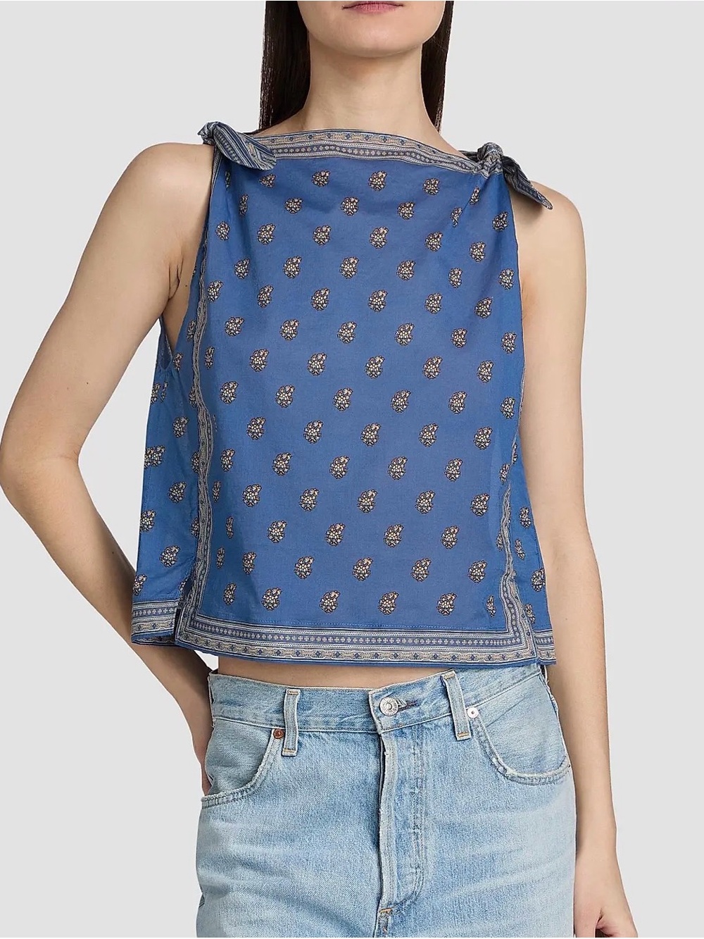 Dôen tie blouse M NWT